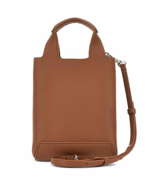Hogan Brown Mini Leather Tote