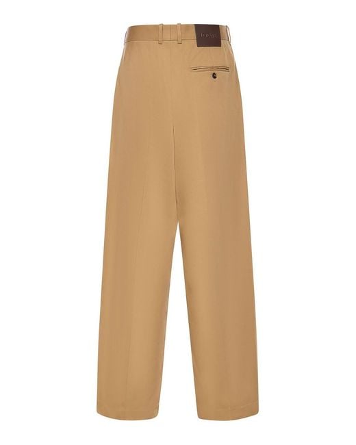 Loewe Natural Wide-Leg Cotton Trousers for men
