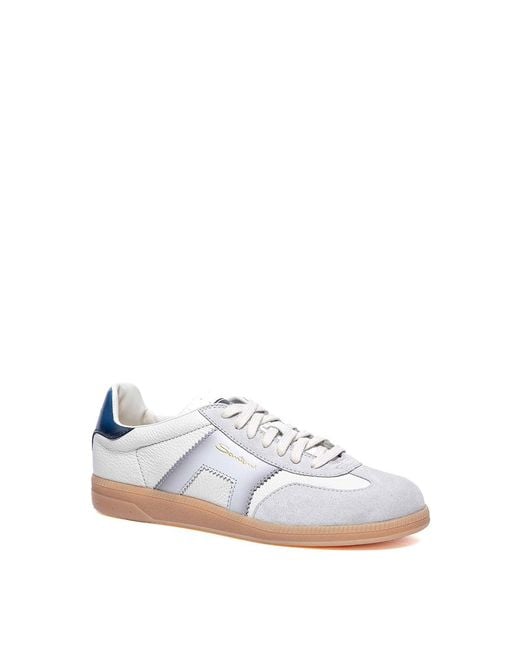 Santoni White And And Leather And Suede Dbs for men