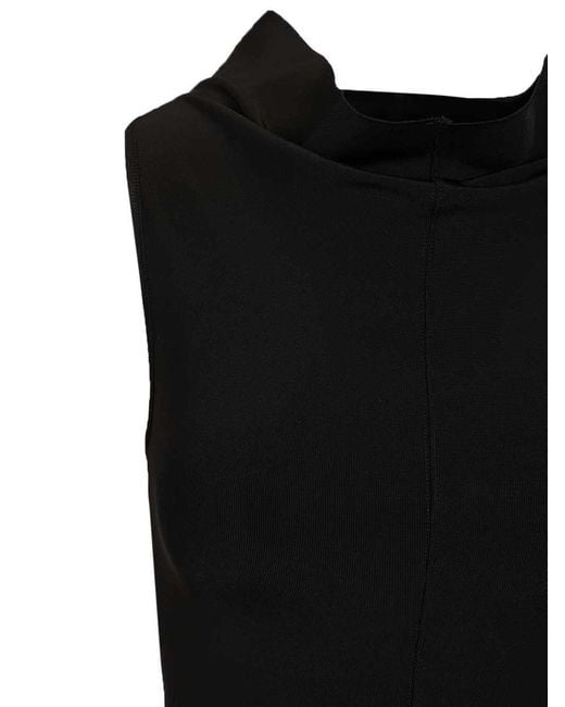 Rick Owens Black Sliced Dress