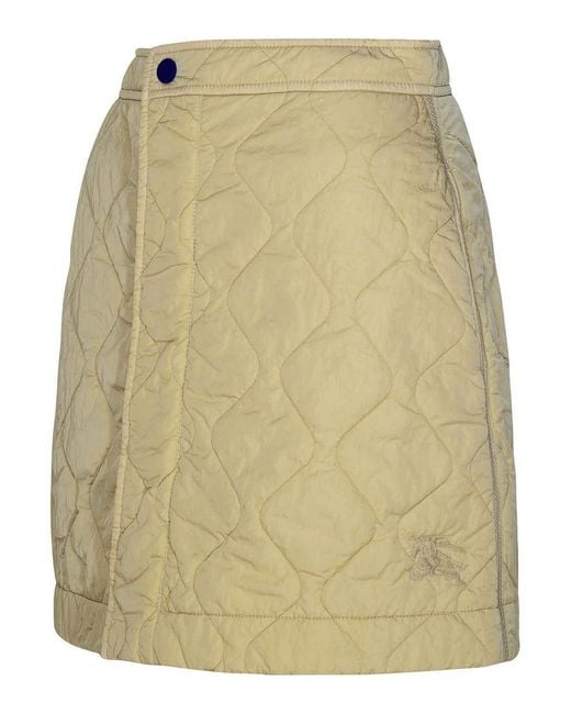 Burberry Natural Burberry Nylon Mini Skirt