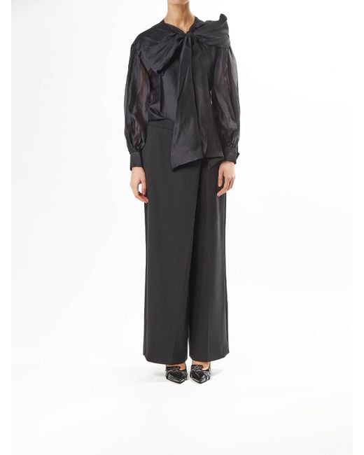 Karl Lagerfeld Black Evening Metallic Blouse