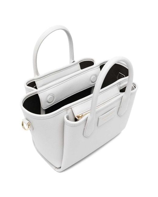 Emporio Armani White Small Shopping Bag