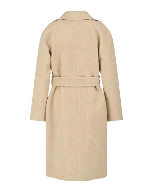 Burberry Natural Reversible Wool Coat