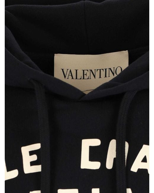 Valentino Black Hooded Sweatshirt for men