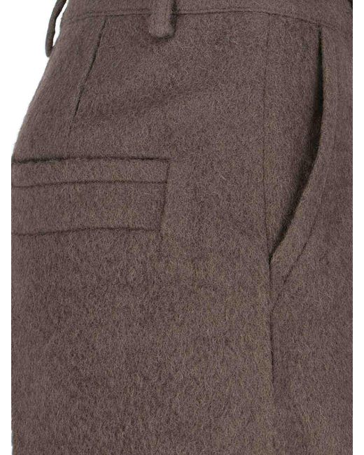 Low Classic Brown Wool And Alpaca Blend Trousers