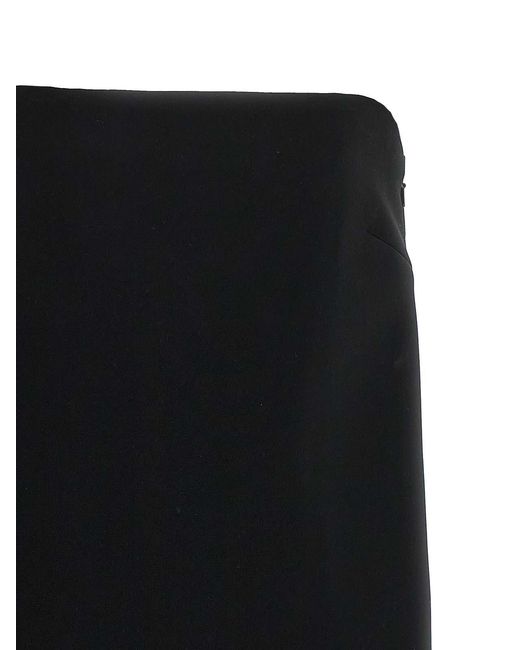Moschino Black Strapless Mini Dress With 'Fiocco' Detail