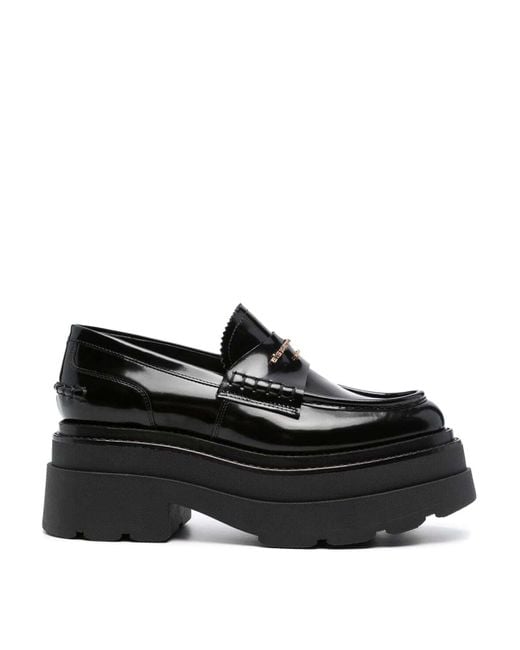 Alexander Wang Black Carter 75 Platform Loafers