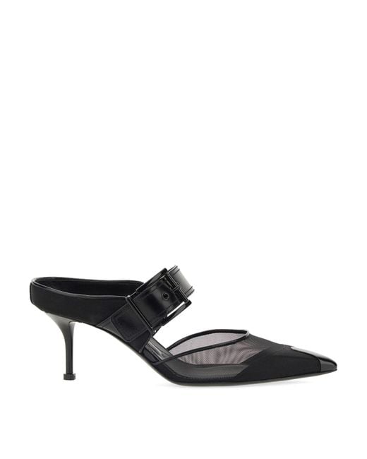McQueen Black Punk Sandal With Buckle
