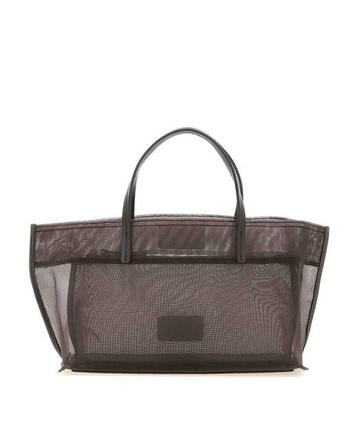 Staud Brown Christos Mini Shopping Bag