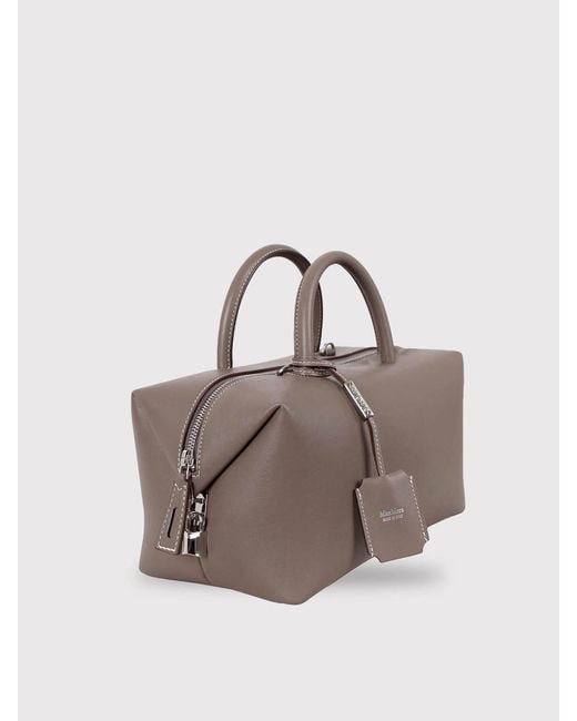 Max Mara Brown Holdallm Medium Satchel Bag
