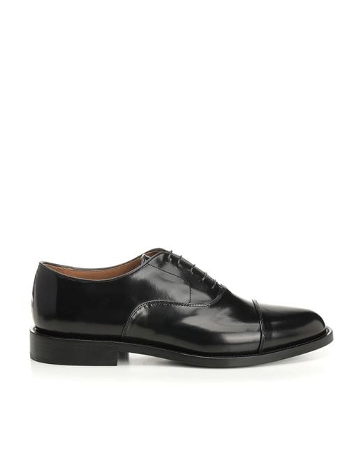 Corvari Black Leather Oxford Shoe for men