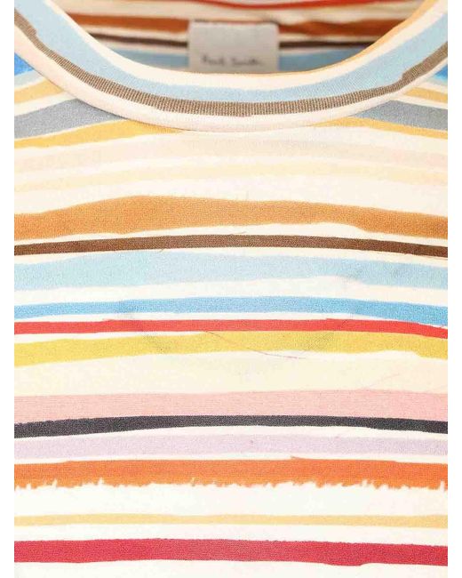 Paul Smith Natural Striped T-Shirt for men