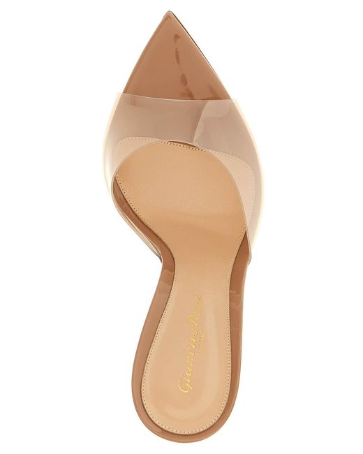 Gianvito Rossi White Elle Heeled Mules