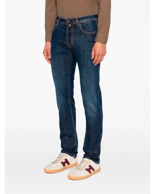 Jacob Cohen Blue 'Bard' Slim Fit 5-Pocket Pants for men
