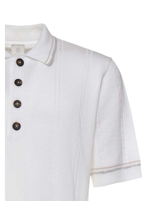 Eleventy White T-Shirts And Polos, Light, Sand Linen for men