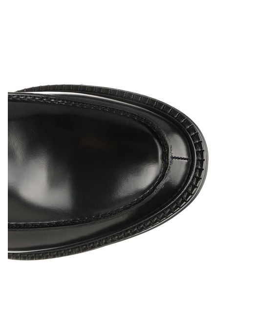 Corvari Black Brushed Leather Penny Loafer for men