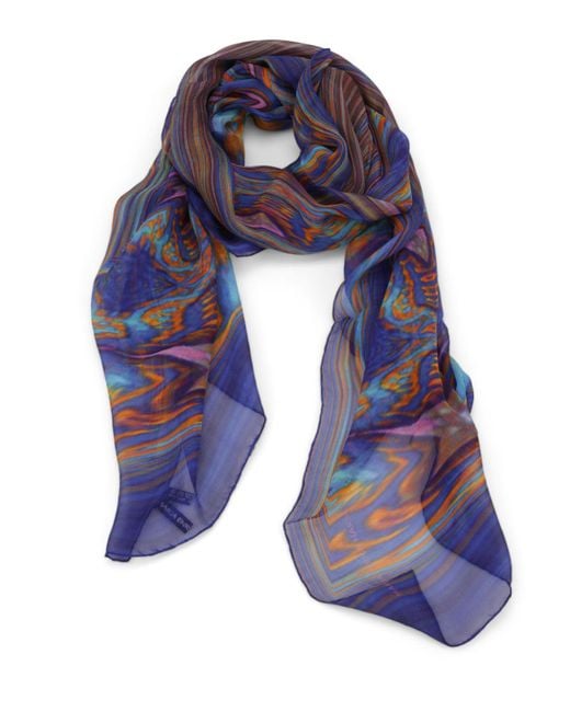 MARIA ENRICA NARDI Blue Christine Silk Stole