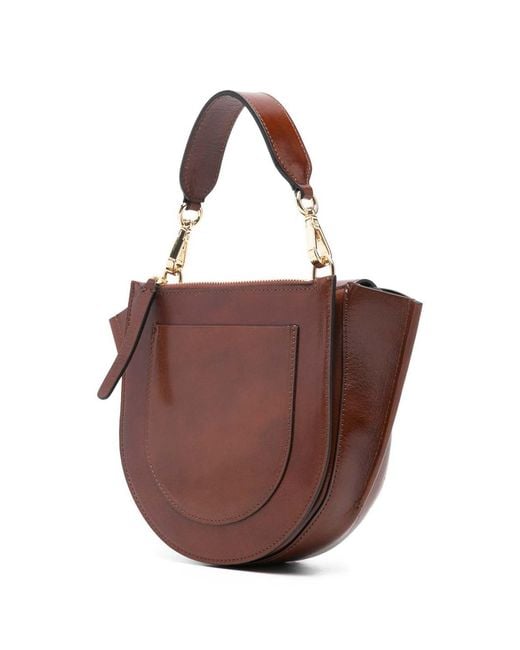 Wandler Brown Mini Sac Hortensia En Cuir