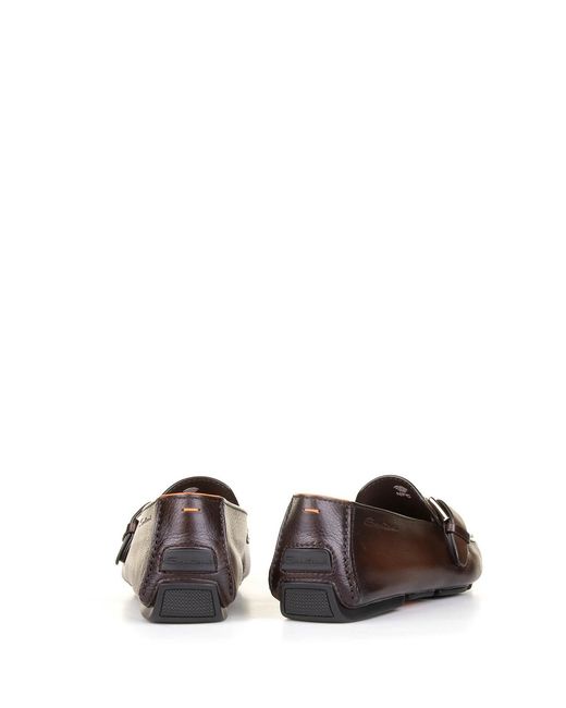 Santoni Brown Loafers for men