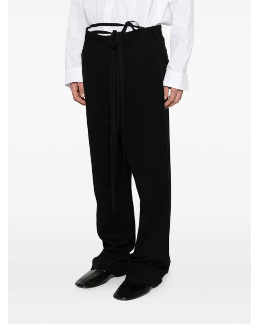 Ann Demeulemeester Black Leon Pants for men