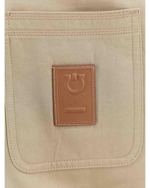 Ferragamo Natural Cotton And Viscose Jacket for men