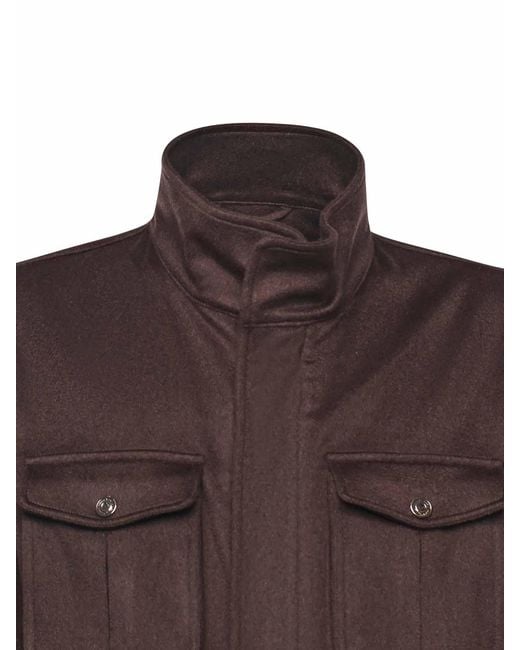 Sartorio Napoli Brown Ariel Cashmere Jacket for men