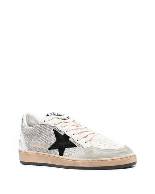 Golden Goose Deluxe Brand White Ball Star Net Upper Suede Star Laminated Heel Sneakers for men