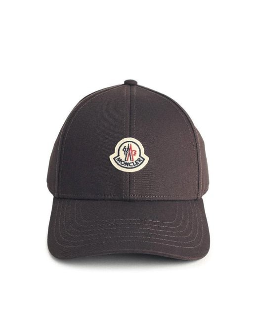 Moncler Black Cotton Cap for men