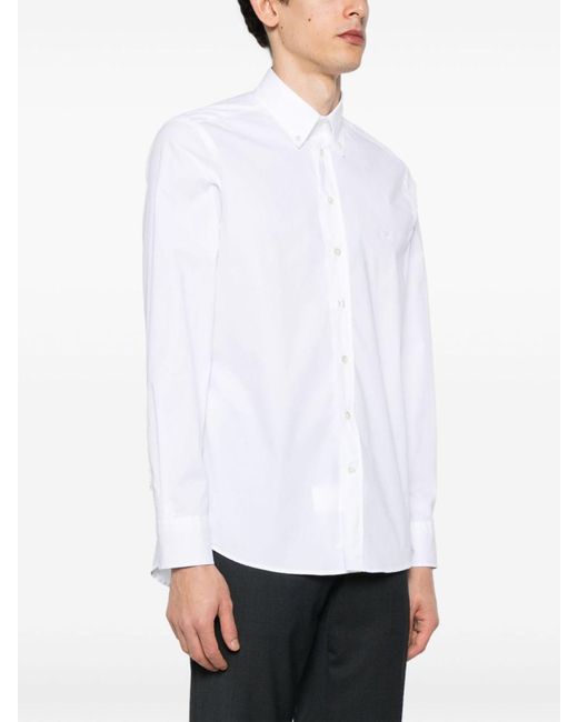 Etro White Logo Cotton Shirt for men