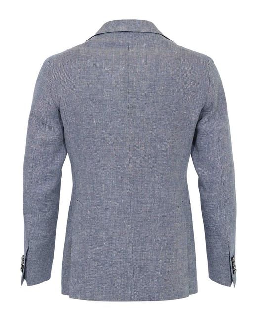 Tagliatore Blue Single-Breasted Jacket for men