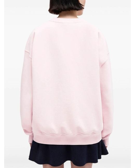 Ganni Pink Puddle Organic Cotton Sweater