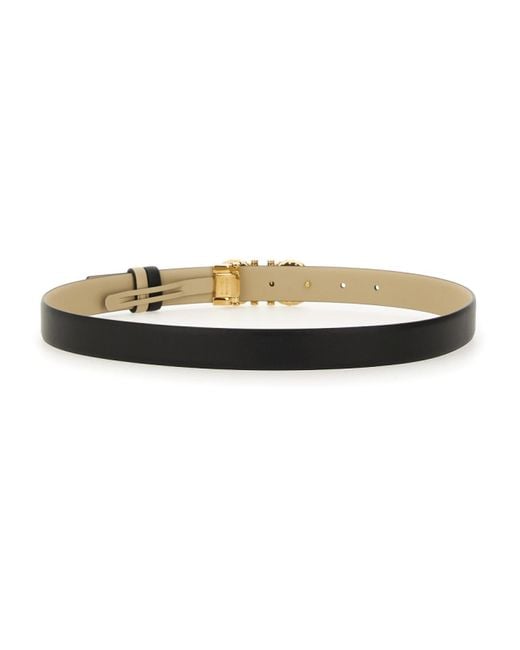 Ferragamo Black Belt With Hooks