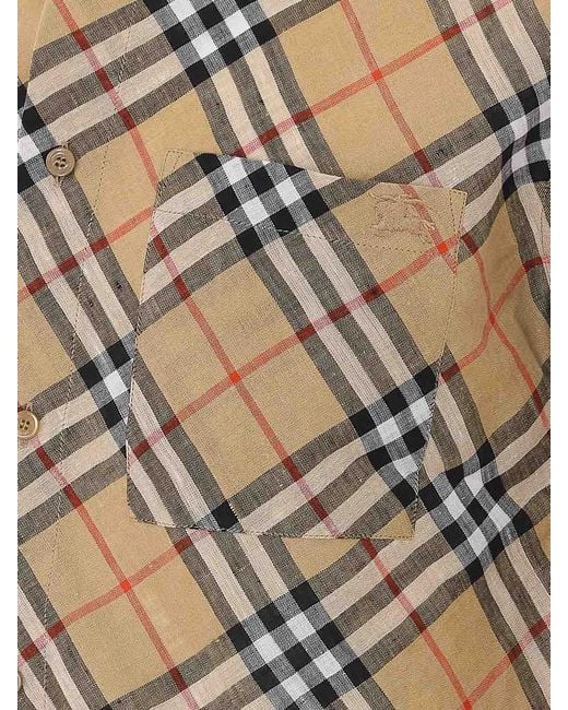 Burberry Gray Roland Check Shirt for men
