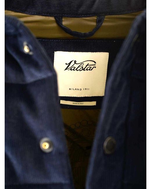 Valstar Blue Padded Corduroy Jacket for men