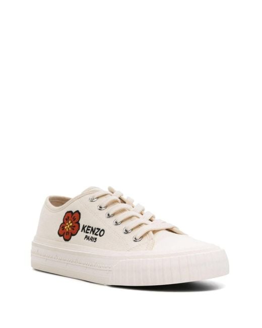 KENZO White Canvas Sneakers