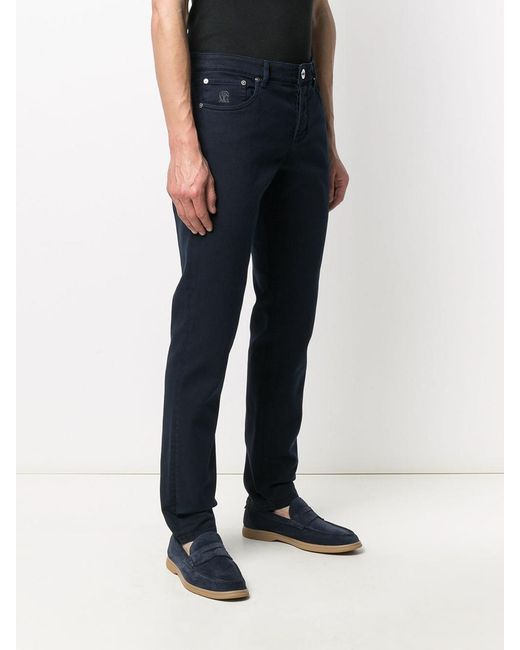 Brunello Cucinelli Blue Straight Leg Denim Jeans for men