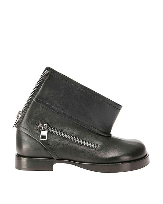 J.W. Anderson Black Decorative Lateral Zip Boots