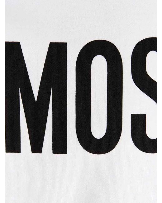 Moschino White Sweatshirt Maxi Logo for men