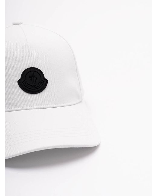 Moncler White Baseball Cap