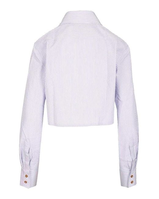 Vivienne Westwood Blue Shirt With Heart Cutout