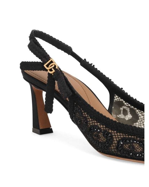Dolce & Gabbana Black Dolce &Amp Gabbana Slingback