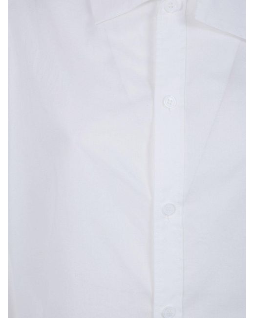 Y's Yohji Yamamoto White Unbalanced Big Blouse