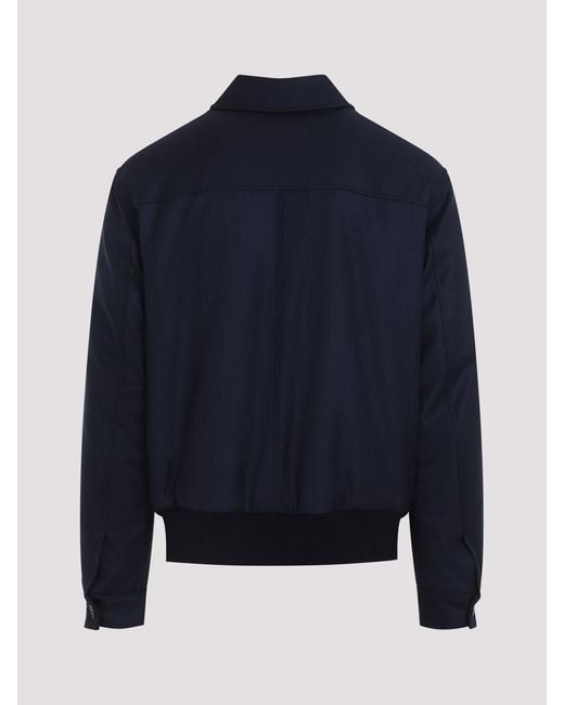 Kiton Blue Bomber Jacket for men