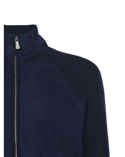 Eleventy Blue Full Zip Jacket Light for men