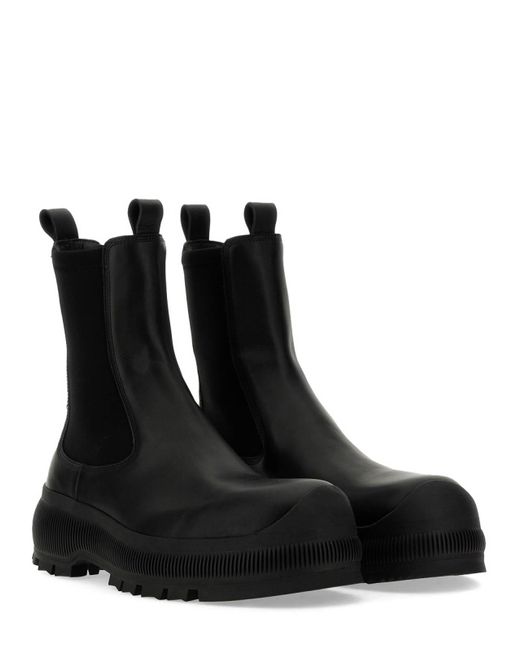 Jil Sander Black Classic Chelsea Boot for men