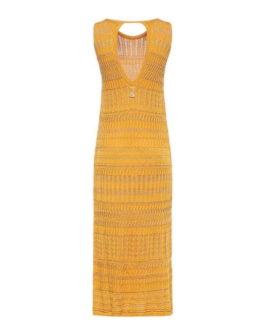 Akep Yellow Long Knitted Dress