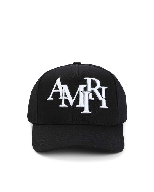 Amiri Black Staggered Canvas Hat for men