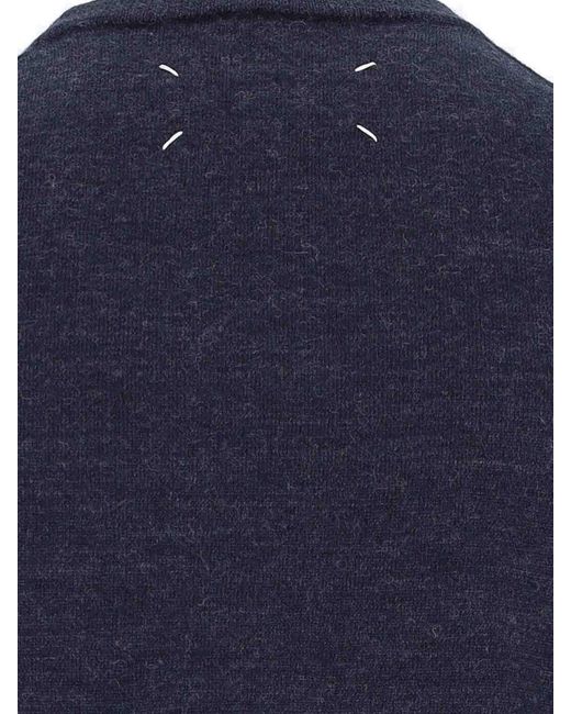 Maison Margiela Blue Wool Sweater for men