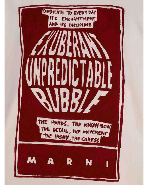Marni White Bubble T-shirt for men